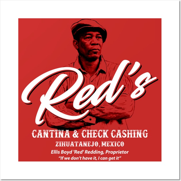 Red's Cantina & Check Cashing Wall Art by Alema Art